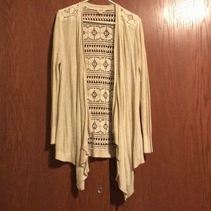 Crochet back sweater